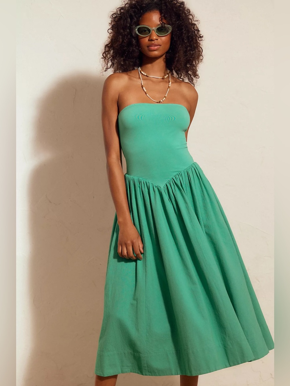 Free People Onda Drop-Waist Tube Midi Dress